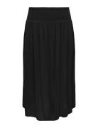 Cartilda Life Long Smock Skirt Aop Knelangt Skjørt Black ONLY Carmakom...