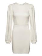 Idalina Puff Sleeve Dress Kort Kjole White Bubbleroom