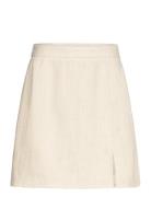 Annali Linen Skirt Kort Skjørt Beige A-View