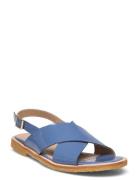 Sandals - Flat - Open Toe - Op Flate Sandaler Blue ANGULUS