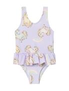 Nmfzuna Swimsuit Box Badedrakt Badetøy Purple Name It