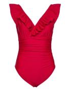 Agnescras Swimsuit Badedrakt Badetøy Red Cras