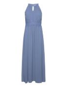 Vimilina Halterneck Maxi Dress - Noos Maxikjole Festkjole Blue Vila