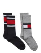 Th Kids Flag 2P Sokker Strømper Grey Tommy Hilfiger