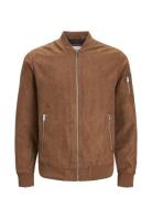 Jjerocky Faux Suede Bomber Noos Bomberjakke Jakke Brown Jack & J S