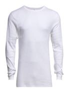 Dovre T-Shirts 1/1 Ærme Tops T-shirts Long-sleeved White Dovre