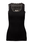 Vanessa Top Tops T-shirts & Tops Sleeveless Black Cream