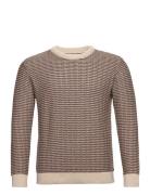 Royce O-Neck Knit Tops Knitwear Round Necks Brown Clean Cut Copenhagen