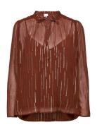 Heiden Celebration Blouse Tops Blouses Long-sleeved Brown Dante6