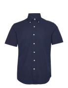 40/1 Seersucker-Cubdppcsss Tops Shirts Short-sleeved Navy Polo Ralph L...