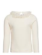 Nmfkoya Ls Top Tops T-shirts Long-sleeved T-shirts Cream Name It