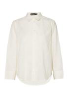 Slwillie Shirt Ls Tops Shirts Long-sleeved White Soaked In Luxury