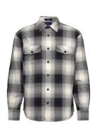 D1. Rel Shadow Check Shirt Tops Shirts Casual Black GANT