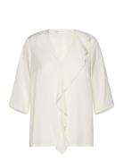 Cadenzaiw Blouse Tops Blouses Short-sleeved White InWear