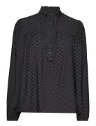 Lr-Dalton Tops Blouses Long-sleeved Black Levete Room