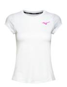 Charge Printed Tee Tops T-shirts & Tops Short-sleeved White Mizuno