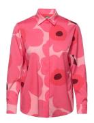 Maija Unikko Tops Shirts Long-sleeved Pink Marimekko