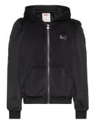 Levi's® Velour Zipped Hoodie Tops Sweat-shirts & Hoodies Hoodies Black...