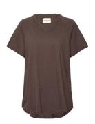 Favourite Tee Tops T-shirts & Tops Short-sleeved Brown Moshi Moshi Min...