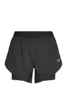 Running 2 In 1 Short Sport Shorts Sport Shorts Black Reebok Performanc...