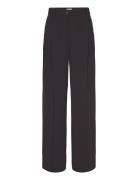 Structure Twill Wide Leg Pant Bottoms Trousers Wide Leg Black Calvin K...