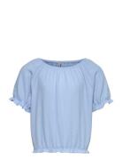 Kognew Naya S/S Top Jrs Tops T-shirts Short-sleeved Blue Kids Only