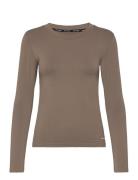 Adelinasw T-Shirt Long Sleeve Tops T-shirts & Tops Long-sleeved Brown ...