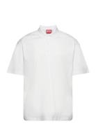 T-Vort-Megoval-D Polo Shirt Tops Polos Short-sleeved White Diesel