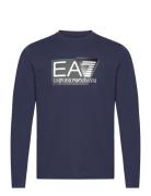 T-Shirt Tops T-shirts Long-sleeved Navy EA7