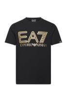 T-Shirt Tops T-shirts Short-sleeved Black EA7