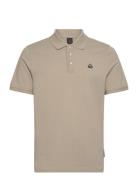 Pique Polo Tops Polos Short-sleeved Beige Moose Knuckles