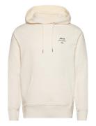 Logo Script Hoodie Tops Sweat-shirts & Hoodies Hoodies Cream GANT