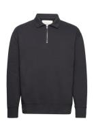 Logo Half Zip Tops Sweat-shirts & Hoodies Sweat-shirts Black GANT