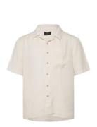 Curtis Ss Shirt Tops Shirts Short-sleeved Cream NEUW