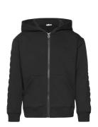 Hooded Cardigan Tops Sweat-shirts & Hoodies Hoodies Black Little Marc ...