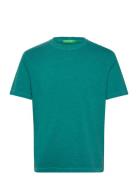 T-Shirt Tops T-shirts Short-sleeved Green United Colors Of Benetton