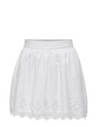 Onllou Life Emb Flowy Skirt Ptm Kort Skjørt White ONLY