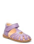 Sandals - Flat - Closed Toe Shoes Summer Shoes Sandals Purple ANGULUS