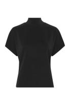 Mwelle Collar Blouse Tops Blouses Short-sleeved Black My Essential War...