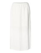 Slfviva Hw Ankle Skirt Noos Knelangt Skjørt White Selected Femme