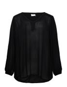 Kcami Ls Blouse Tops Blouses Long-sleeved Black Kaffe Curve