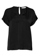 Rindaiw Top Tops Blouses Short-sleeved Black InWear