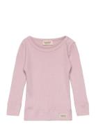 Plain Tee Ls Tops T-shirts Long-sleeved T-shirts Pink MarMar Copenhage...