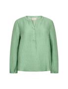 Wa-Caysa Tops Blouses Long-sleeved Green Wasabiconcept