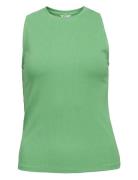 Objjamie S/L Tank Top Noos Tops T-shirts & Tops Sleeveless Green Objec...