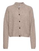 Alphagz Short Cardigan Tops Knitwear Cardigans Beige Gestuz