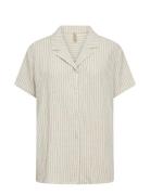 Sc-Alema Tops Shirts Short-sleeved Beige Soyaconcept