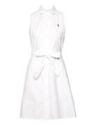 Oxford Sleeveless Shirtdress Knelang Kjole White Polo Ralph Lauren