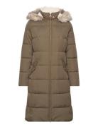 Faux Fur–Trim Hooded Down Coat Fôret Kåpe Brown Lauren Ralph Lauren