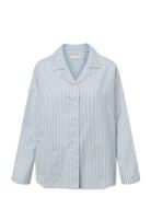 Silja Shirt - Cotton Tops Shirts Long-sleeved Blue STUDIO FEDER